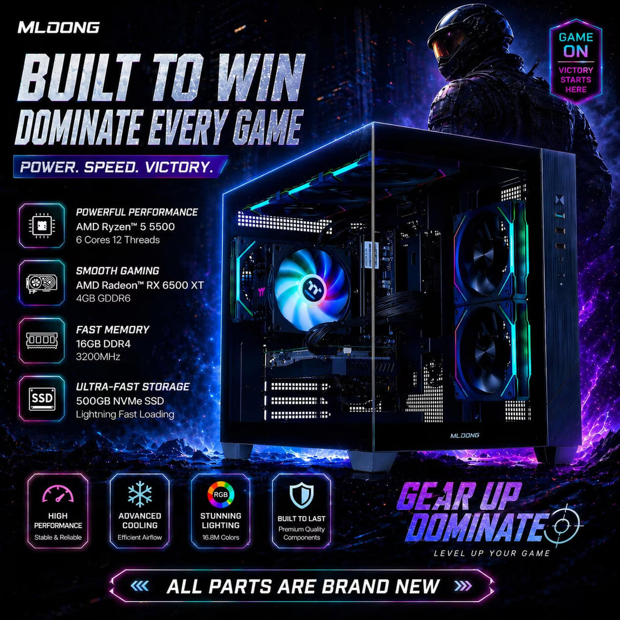 MLOONG APEX 5500 6500 XT Black