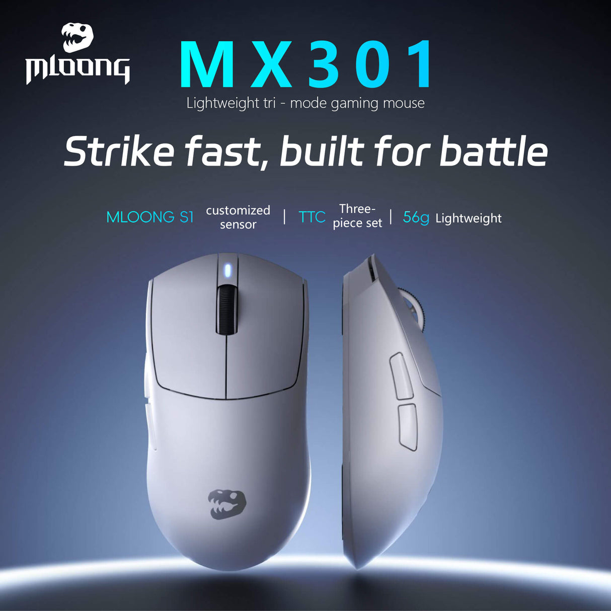 MLOONG MX301 Tri-Mode Gaming Mouse